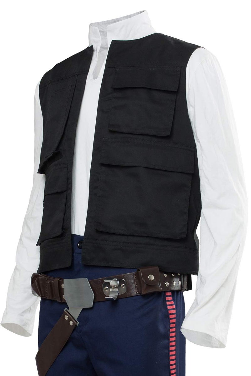 Cosplaysky Men's Halloween Costume Black Vest Belt Compatible Droid Caller Canister Cosplay Accessories Unisex - Image 3
